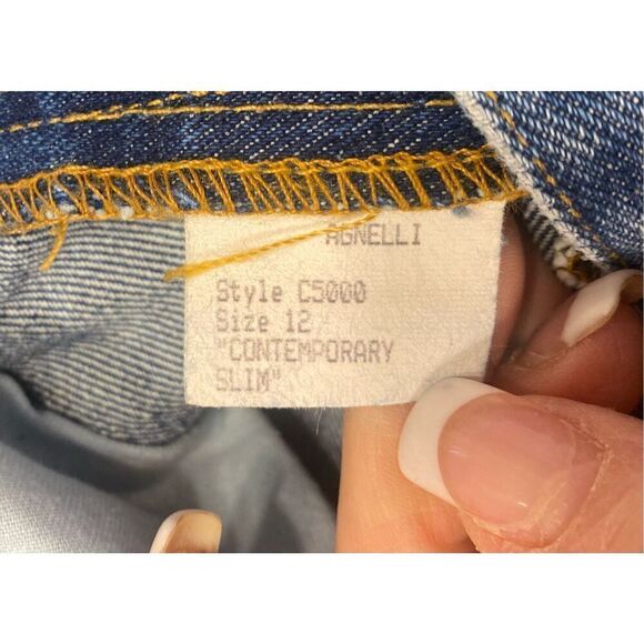 Claudio Agnelli Vintage High Waist 5-Pocket Jeans. Sz.12 1980’s Y2K Contemporary - Picture 7 of 8